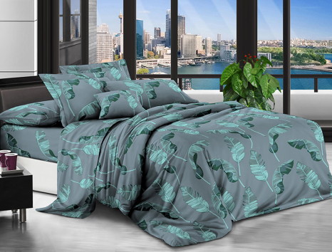 Євро-максі набір постільної білизни 200*220 із Бязі "Gold" з простирадлом на резинці №144417 Черешенка™