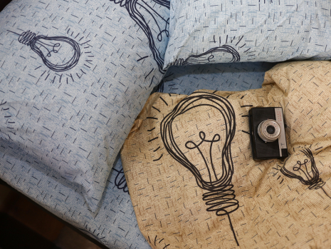 Полуторний набір постільної білизни 150*220 із Бязі "Gold" №154214AB Черешенка™