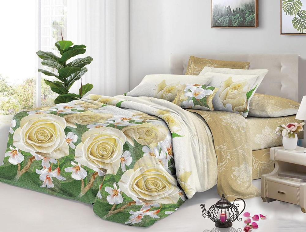 Полуторний набір постільної білизни 150*220 із полікотону №201511 Черешенька™