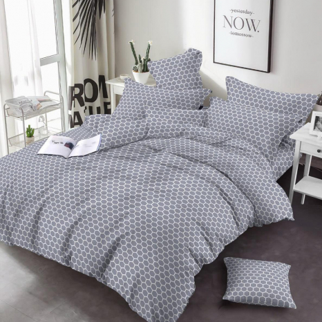 Ткань для постельного белья Бязь "Gold" Lux GL1530grey