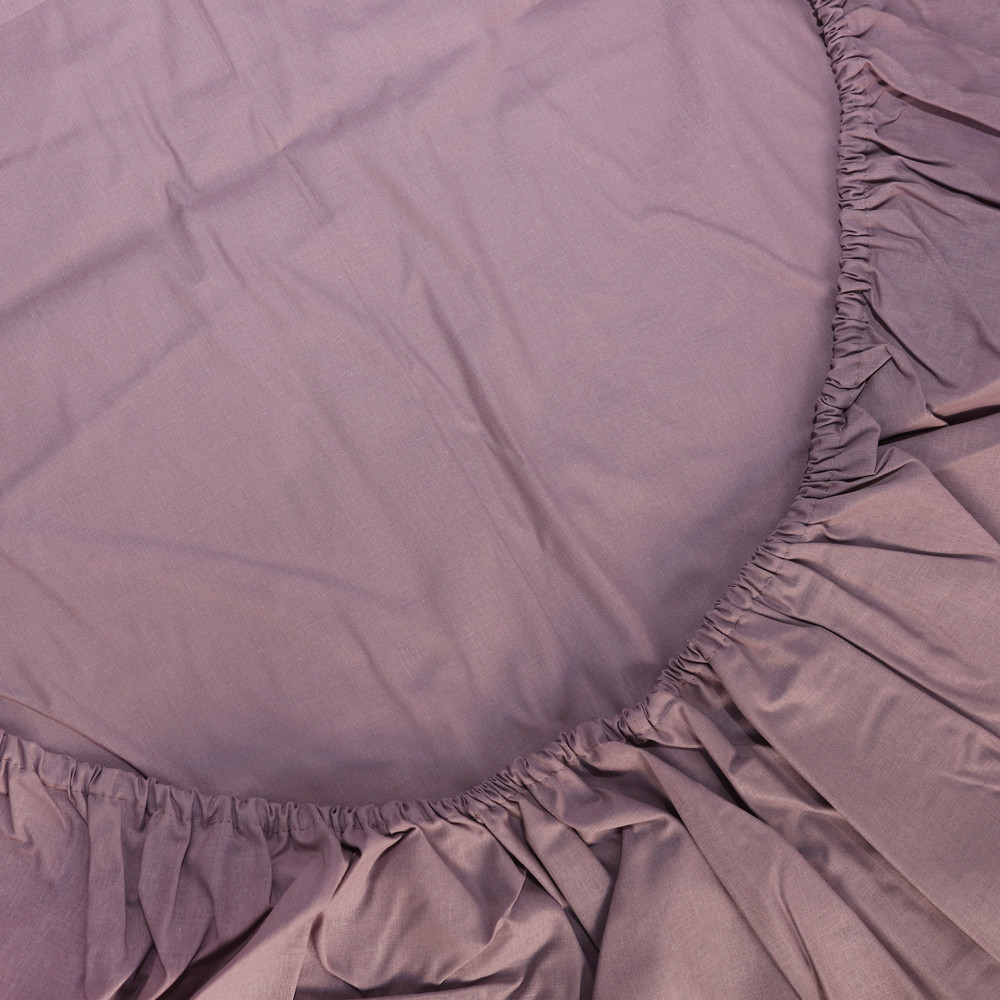 Простирадло на резинці (160*200*25) фіолетово-сіре №1038
