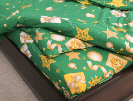 Двоспальний набір постільної білизни 180*220 із Бязі "Gold" №151806 Черешенька™