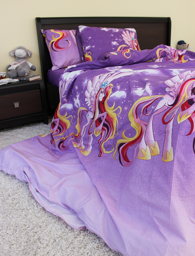 Полуторний набір постільної білизни 150*220 із Бязі "Gold" №164302 Черешенка™