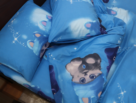 Полуторний набір постільної білизни 150*220 із Ранфорсу №173235 Черешенка™