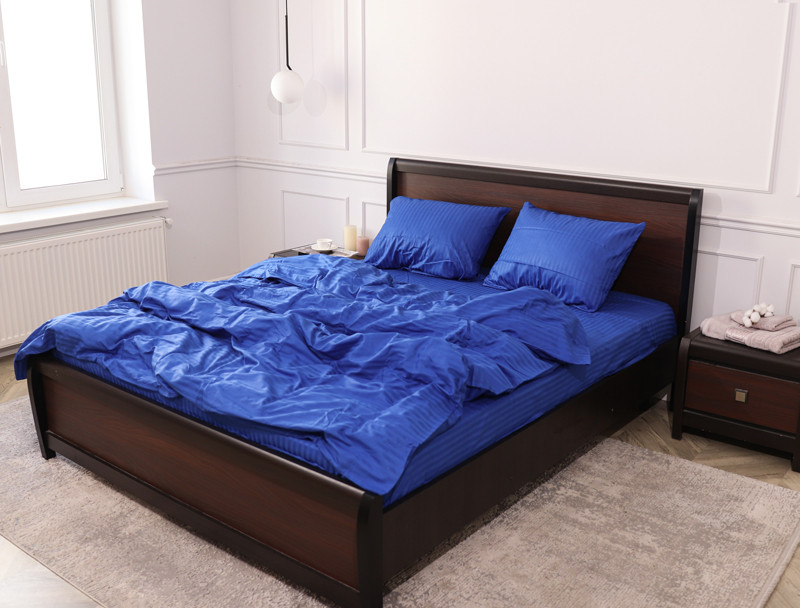 Двоспальний набір постільної білизни 180*220 зі Страйп Сатину №544030 KRISPOL™