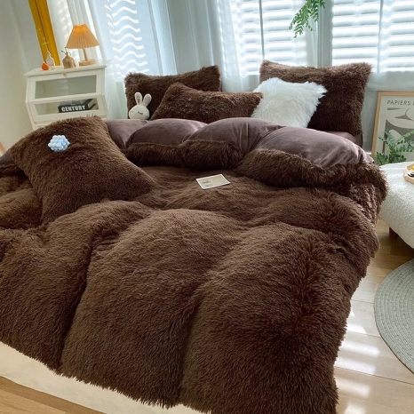 Евро-макси набор постельного белья 200*230 Плюш Травка №EL-04 Черешенка™