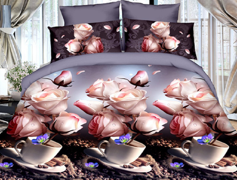 Двоспальний набір постільної білизни 180*220 із полікотону №202099 Черешенька™