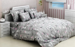 Тканина для постільної білизни Бязь "Gold" Lux дитяча GLB3004grey