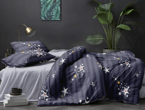 Ткань для постельного белья Бязь "Gold" Lux "Звездный путь" GL1606 (A+B) - (50м+50м)