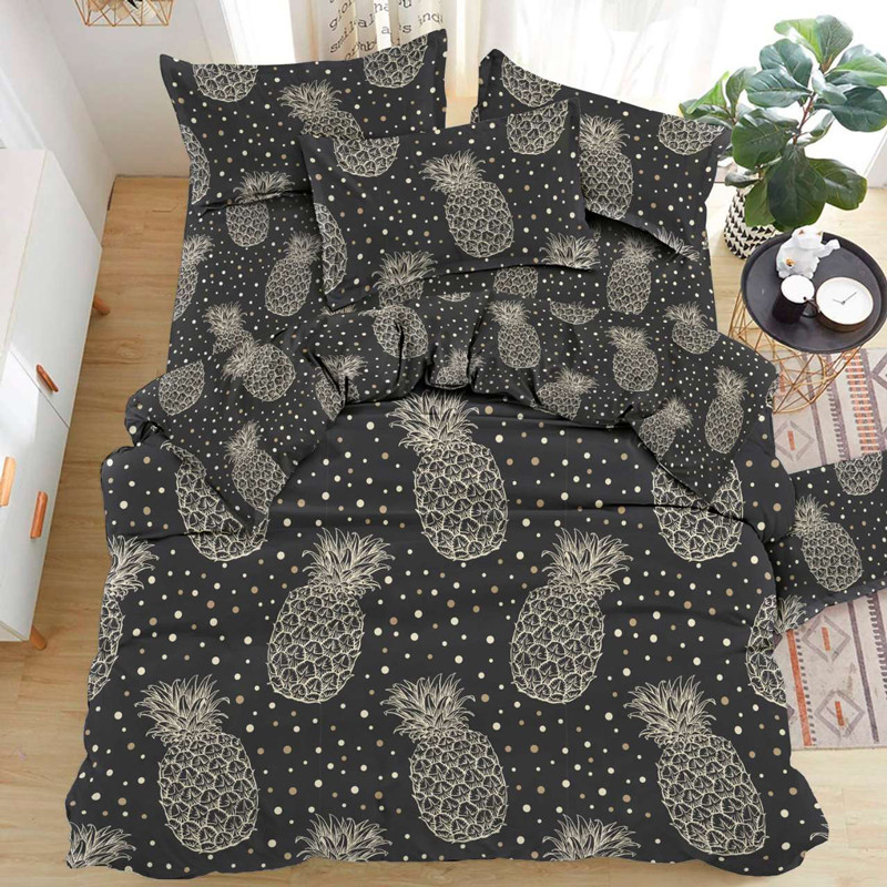 Ткань для постельного белья Бязь "Gold" Lux "Вкусный ананас 2" GL1534 (A+B) - (50м+50м)