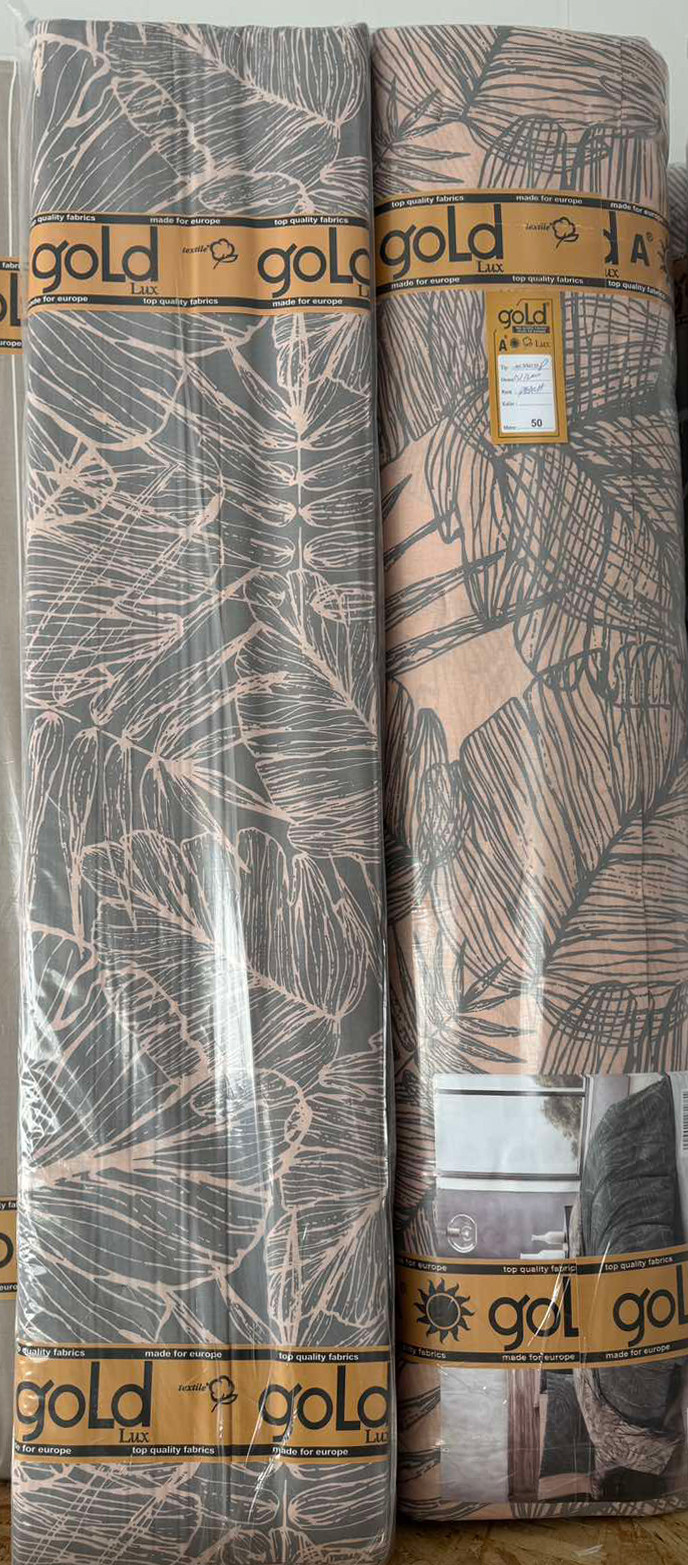 Тканина для постільної білизни Бязь "Gold" Lux GL12001beige (A+B) - (50м+50м)