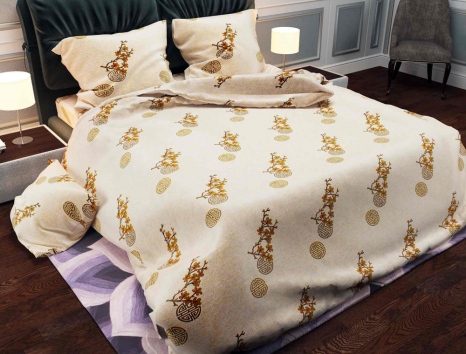 Тканина для постільної білизни Бязь "Gold" Lux "Дзеркальна екстравагантність" GL288