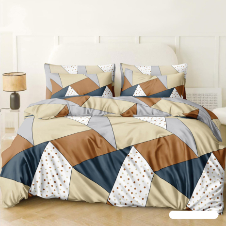 Ткань для постельного белья Бязь "Gold" Lux  с геометрическим принтом GL5584