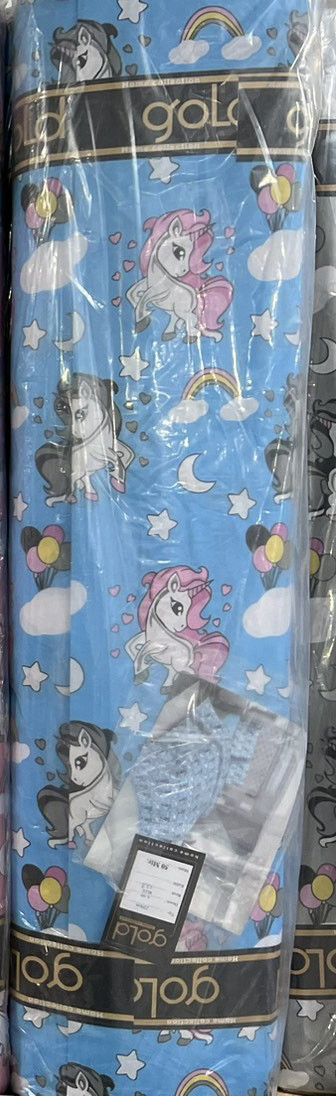 Ткань для постельного белья Бязь "Gold" Lux детская GLB294blue