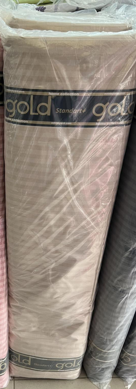 Тканина для постільної білизни Бязь "Gold" Lux однотонна GLS100Beige (50м)