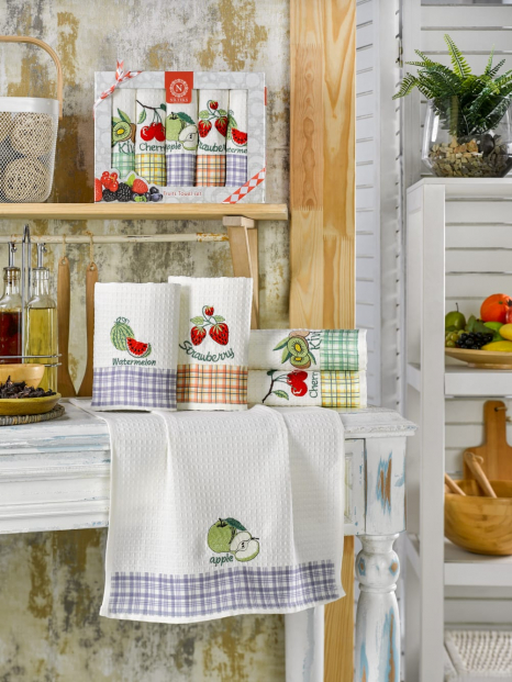 Набір кухонних рушників Nilteks Ekose Meyveli 40*60 (5 шт)