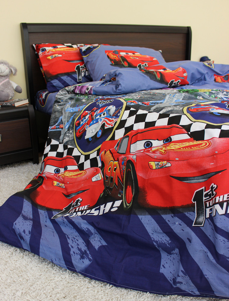 Полуторний набір постільної білизни 150*220 із Бязі "Gold" №164291 Черешенка™