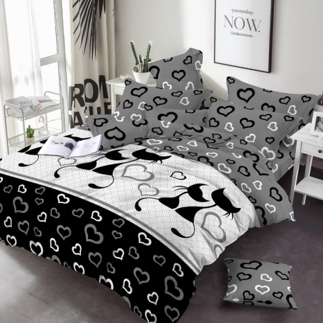 Ткань для постельного белья Бязь "Gold" Lux GL1142grey