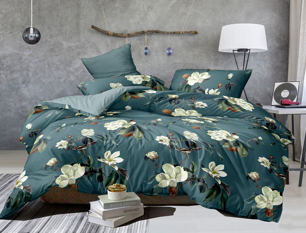 Двоспальний набір постільної білизни 180*220 із Ранфорсу №188113 Черешенка™