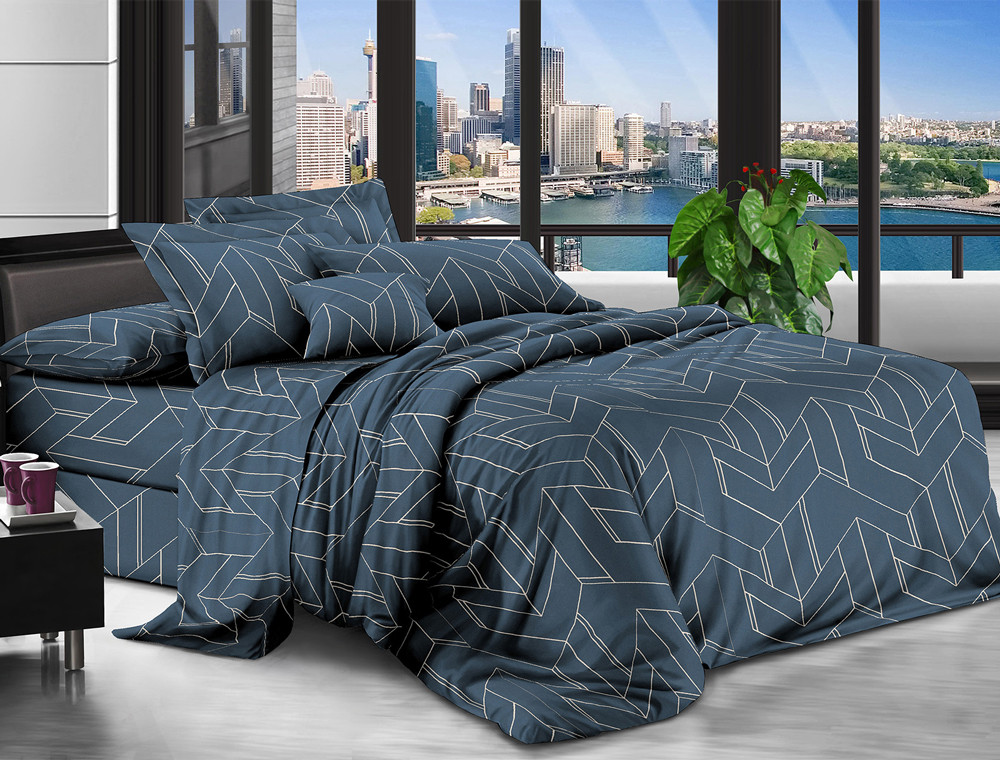 Полуторний набір постільної білизни 150*220 із Ранфорсу №89105 Черешенка™