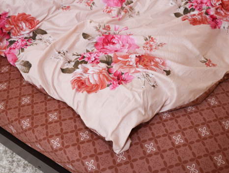 Сімейний набір постільної білизни із Сатину №065AB Черешенка™