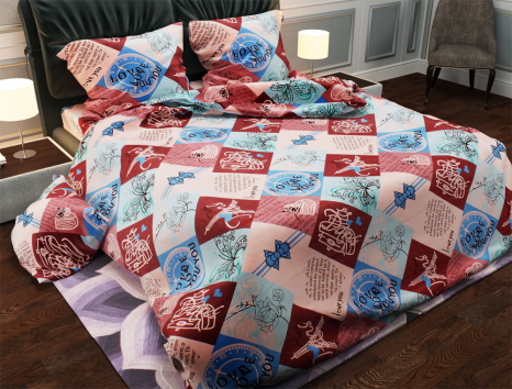 Євро-максі набір постільної білизни 200*220 із Бязі "Gold" №15861 Черешенка™