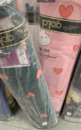 Ткань для постельного белья Бязь "Gold" Lux "Любовь кролика" GL4305 (A+B) - (50м+50м)