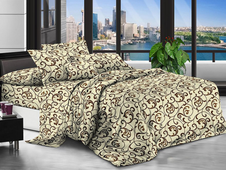 Ткань для постельного белья Полиэстер 75 PL5400beige (80м)