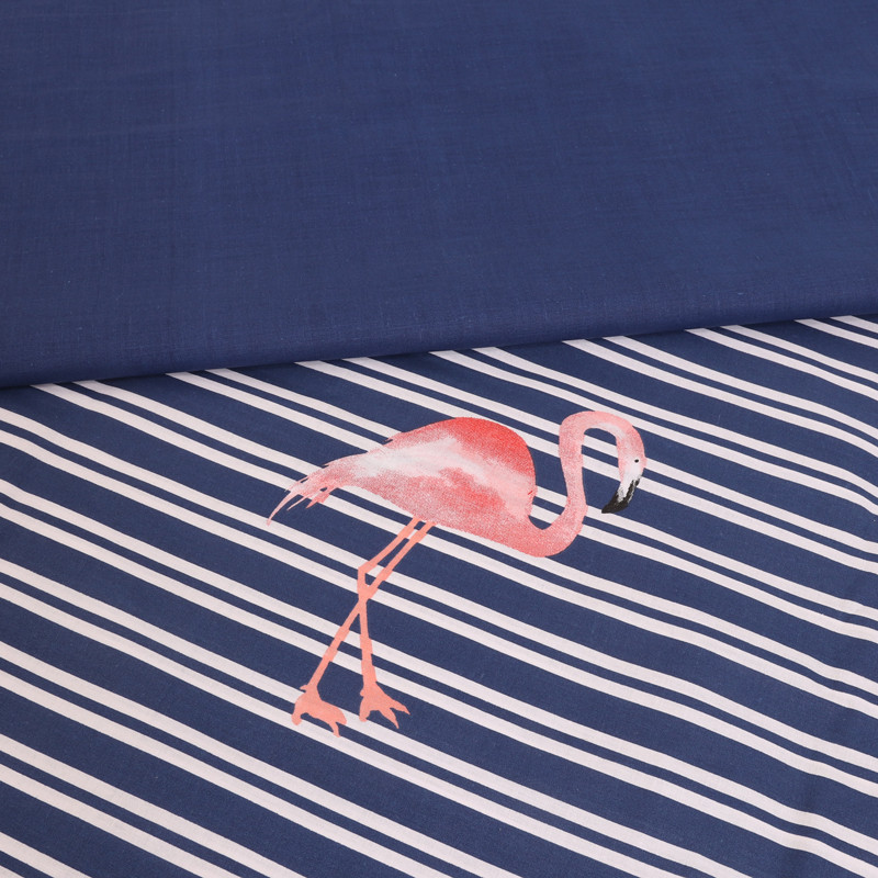 Ткань для постельного белья Бязь "Gold" Lux "Маленькие розовые фламинго" GL1554 (A+B) - (50м+50м)