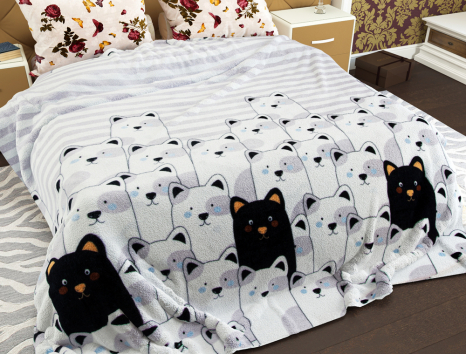 Полуторний флісовий плед №33601