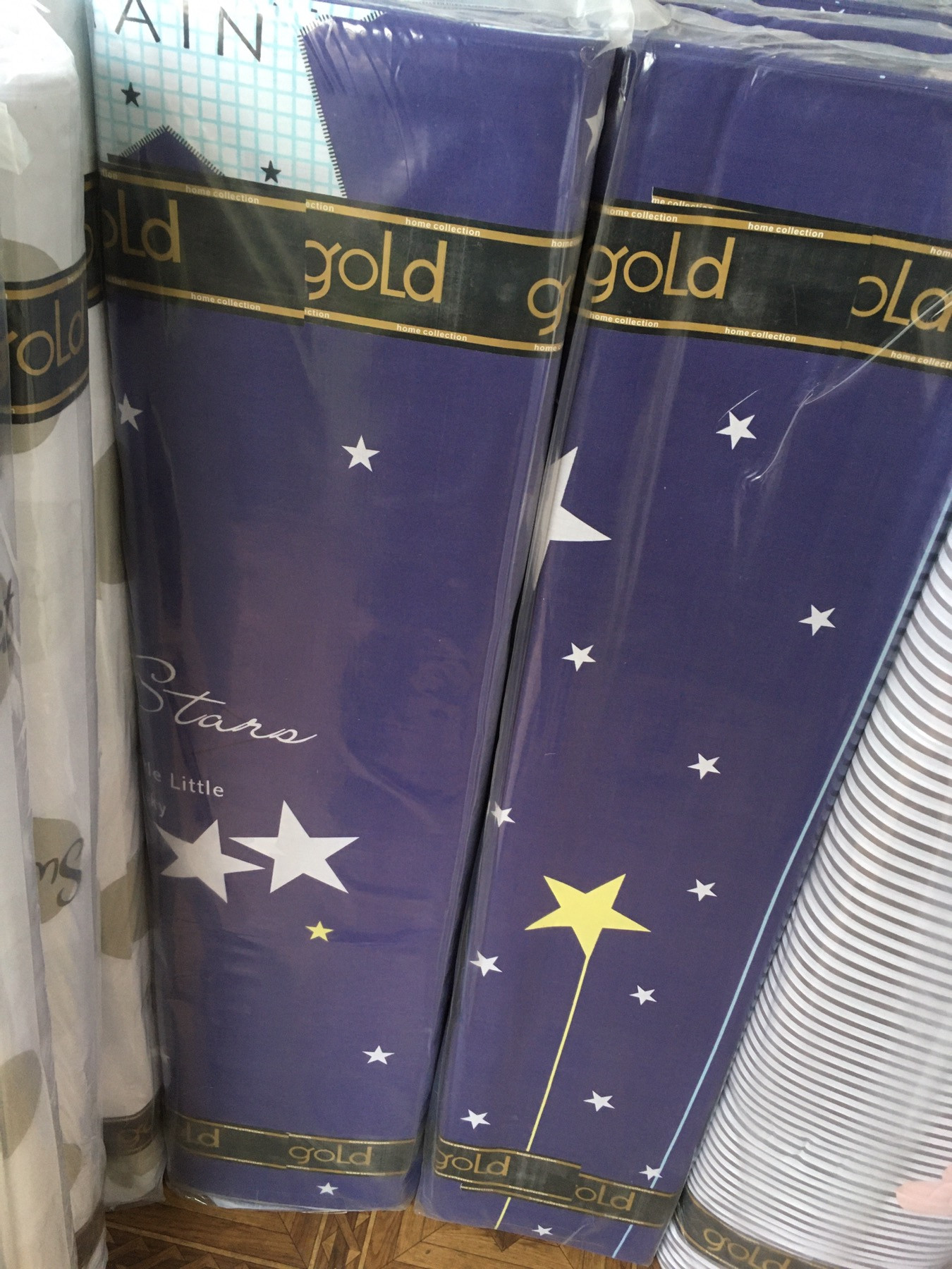 Ткань для постельного белья Бязь "Gold" Lux "Яркие звезды" GL1507 (A+B) - (50м+50м)