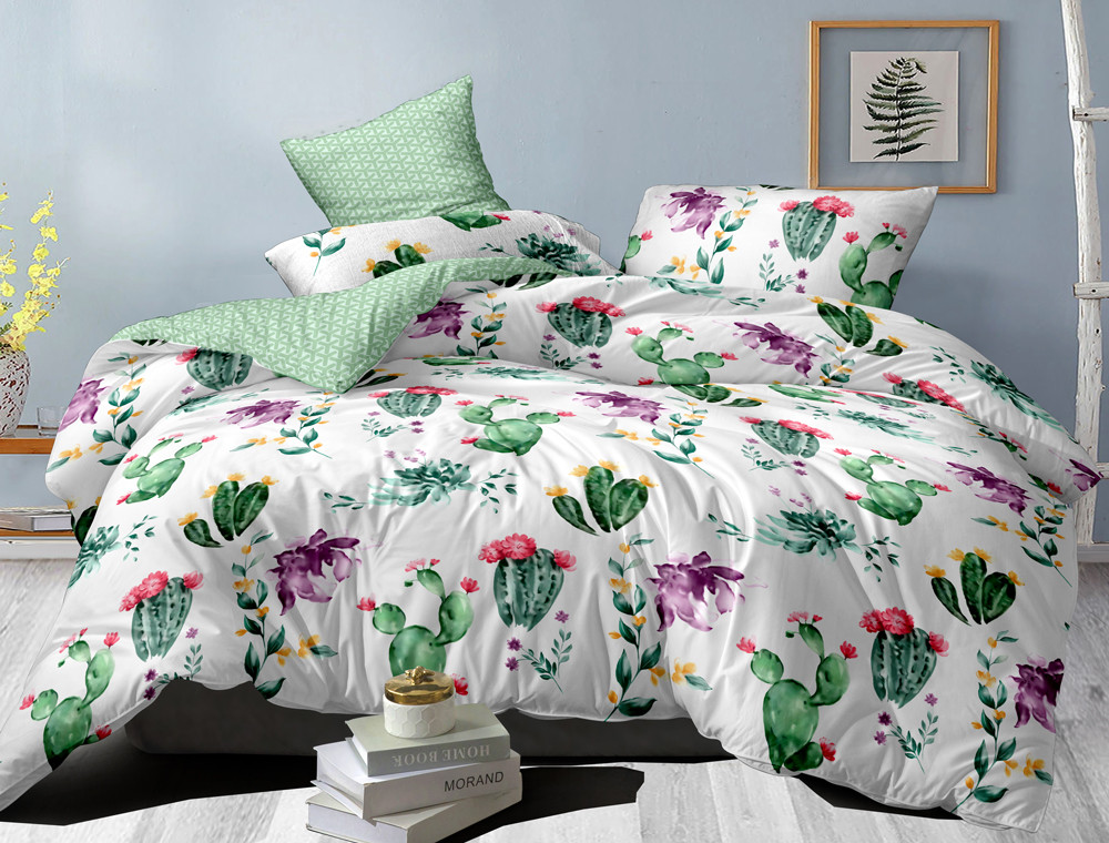 Евро макси набор постельного белья 200*220 из Сатина №004AB Черешенка™