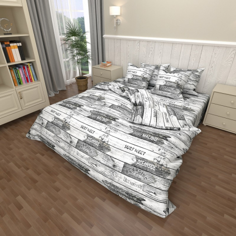 Ткань для постельного белья Бязь "Gold" Lux GL7704grey