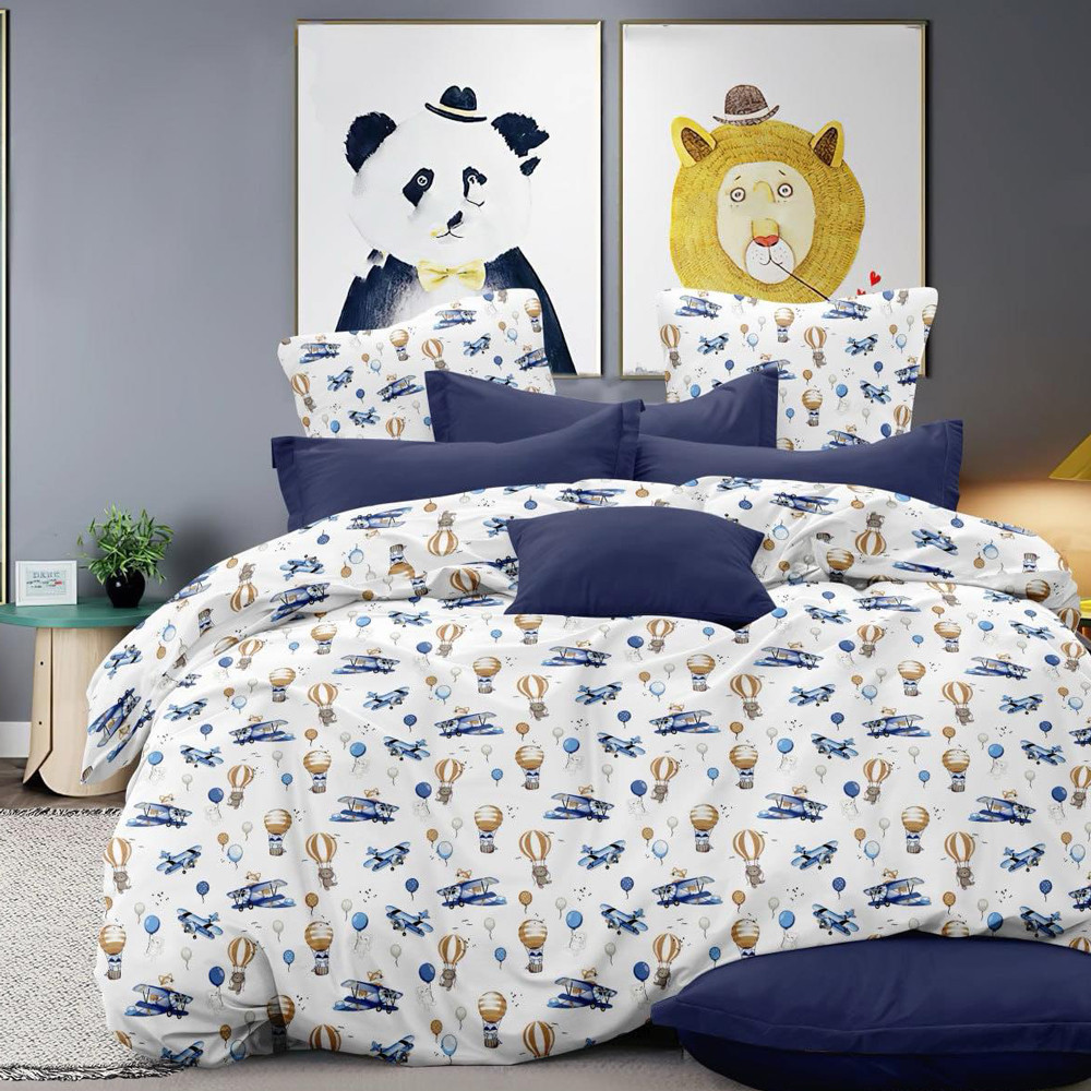 Тканина для постільної білизни Бязь "Gold" Lux дитяча GL16670blue