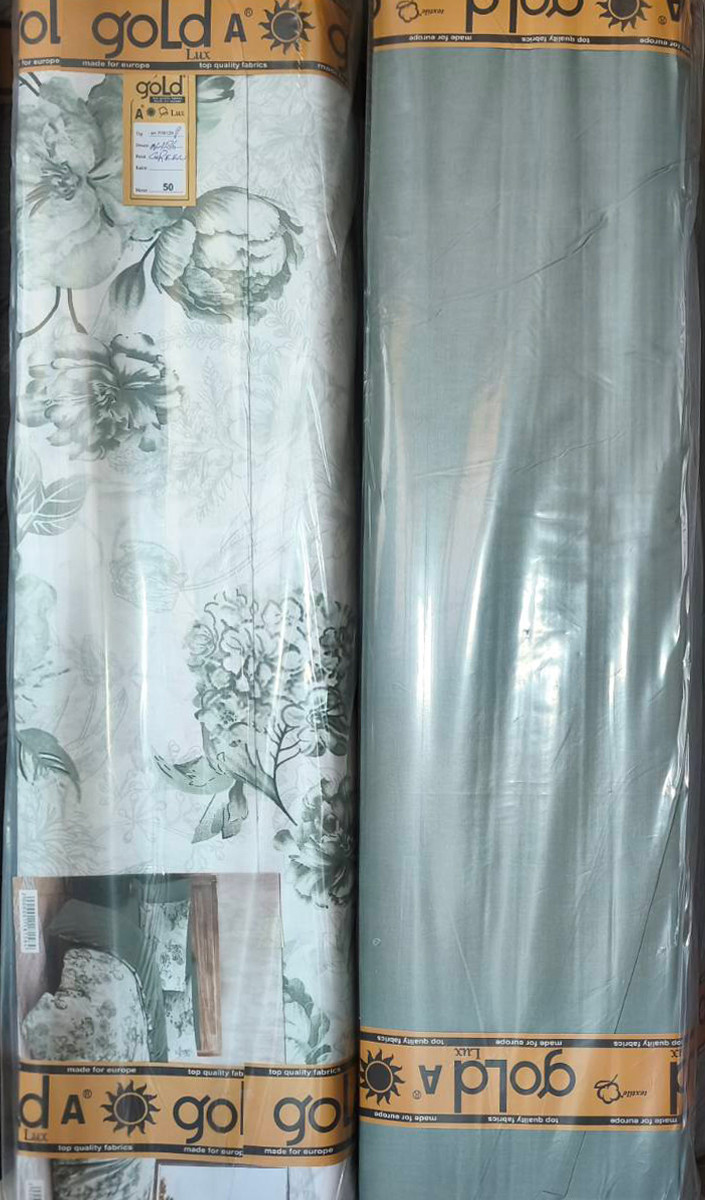 Ткань для постельного белья Бязь "Gold" Lux GL1186green (A+B) - (50м+50м)