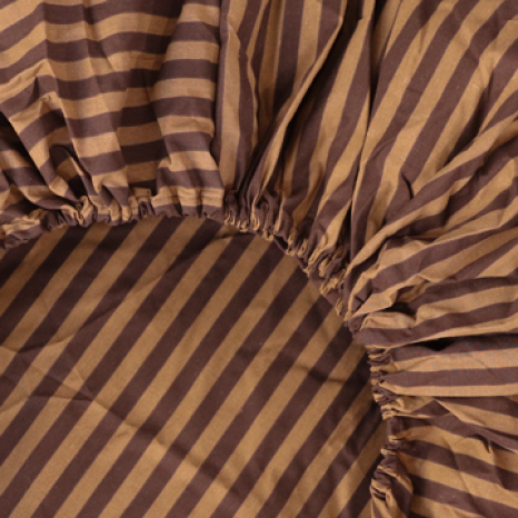 Простирадло на резинці (180*200*25) смугасте шоколадне №10028