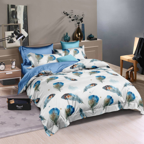 Двоспальний набір постільної білизни 180*220 із Ранфорсу №183395AB Черешенка™
