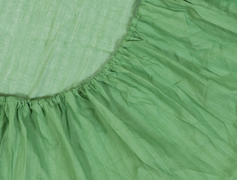 Простирадло на резинці (90*200*25) зелена смужка №10052