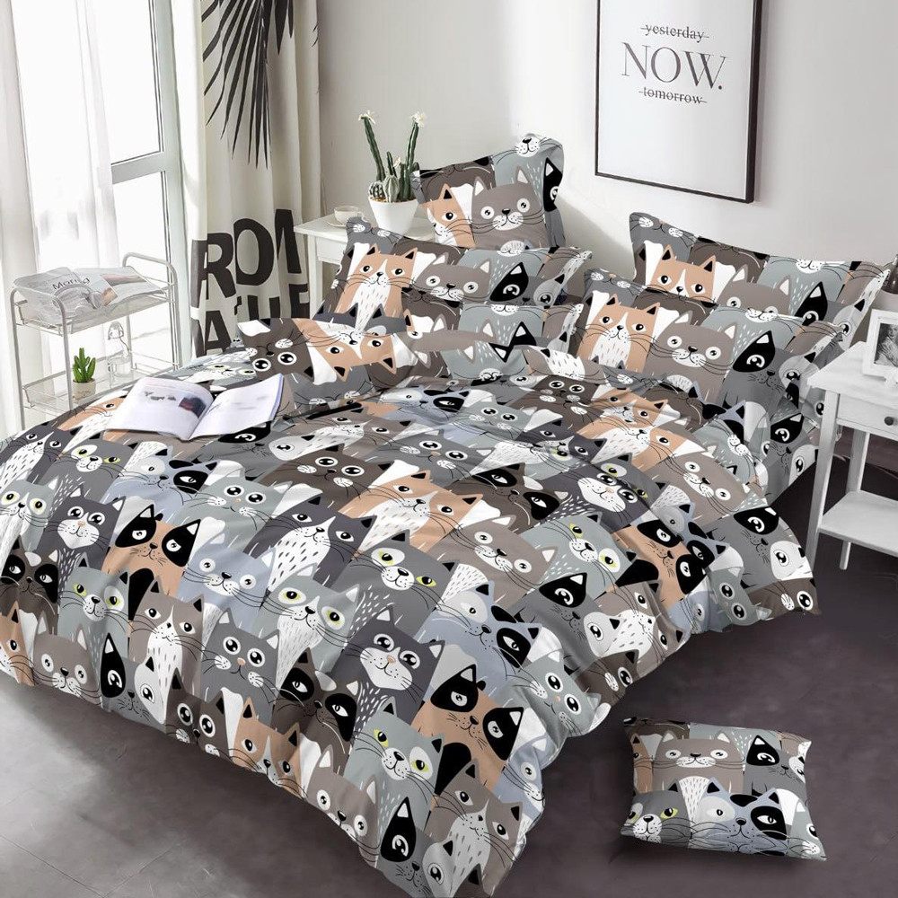 Тканина для постільної білизни Бязь "Gold" Lux дитяча GLB292grey