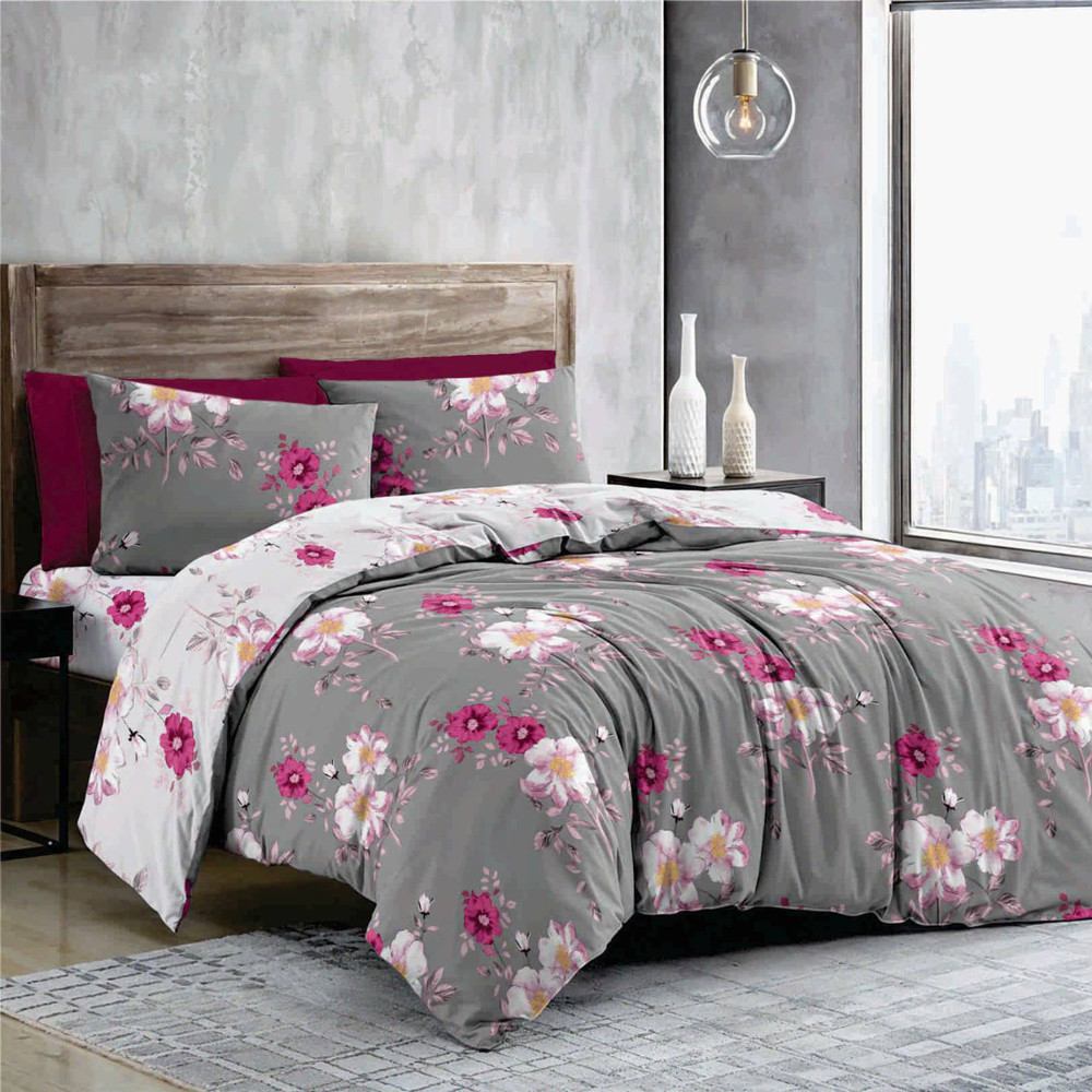 Тканина для постільної білизни Бязь "Gold" Lux GL9076pink (A+B) - (50м+50м)