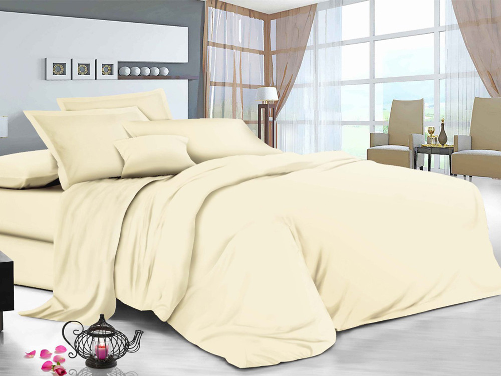 Ткань для постельного белья Бязь "Gold" Lux однотонная GL1023beige (50м)