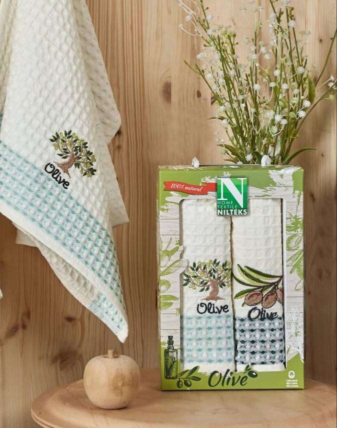 Набор кухонных полотенец Nilteks Gualita Zeytin 50*70 (2 шт)