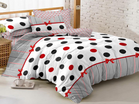 Тканина для постільної білизни Бязь "Gold" "Кольоровий горошок" GLL3053