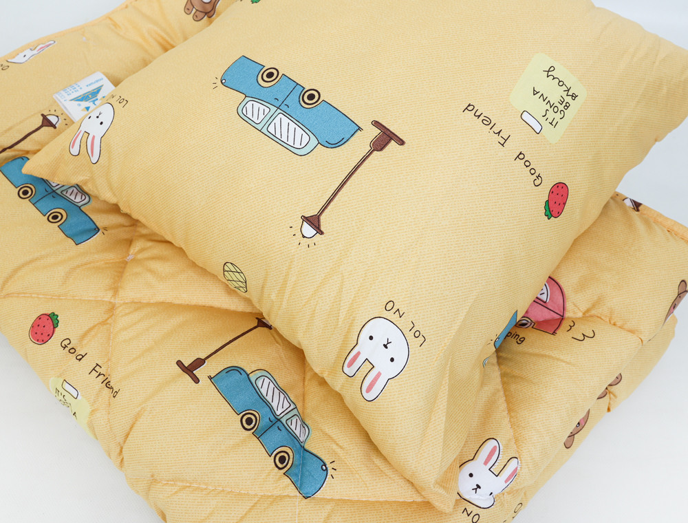 Комплект детское одеяло 105x135 + подушка 50x50 (микрофибра/холлофайбер) №2115