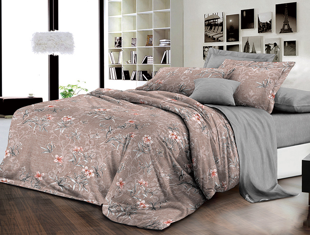 Двоспальний набір постільної білизни 180*220 із Ранфорсу №18074AB Черешенка™