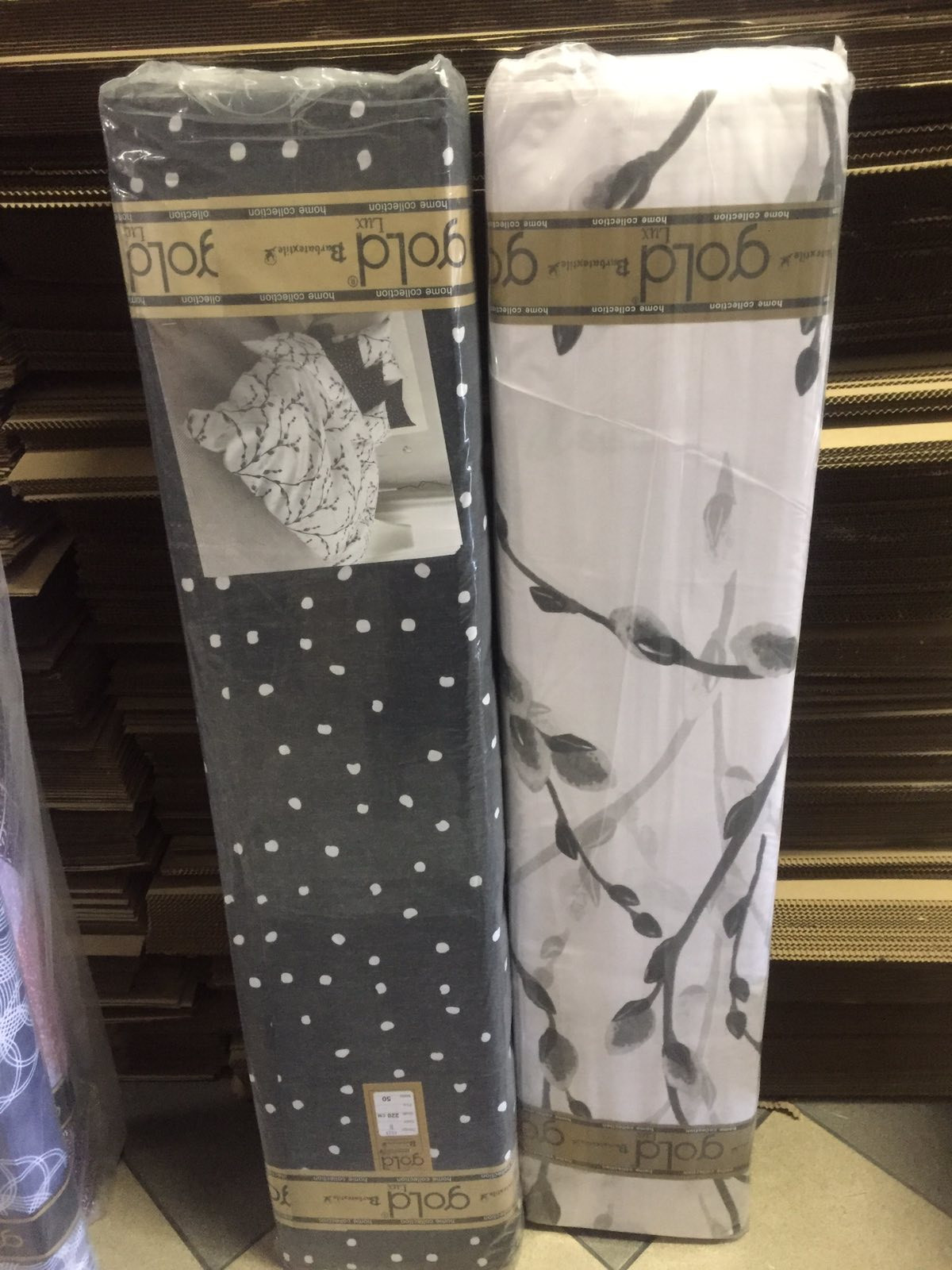 Ткань для постельного белья Бязь "Gold" Lux "Цветущая ива" GL4521 (A+B) - (50м+50м)