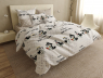 Семейный набор хлопкового постельного белья из Сатина №44127AB Черешенка™