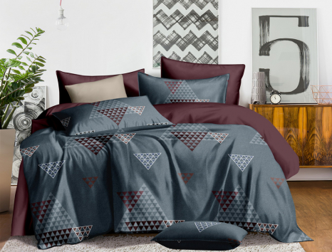 Сімейний набір постільної білизни із Сатину №8618AB Черешенка™