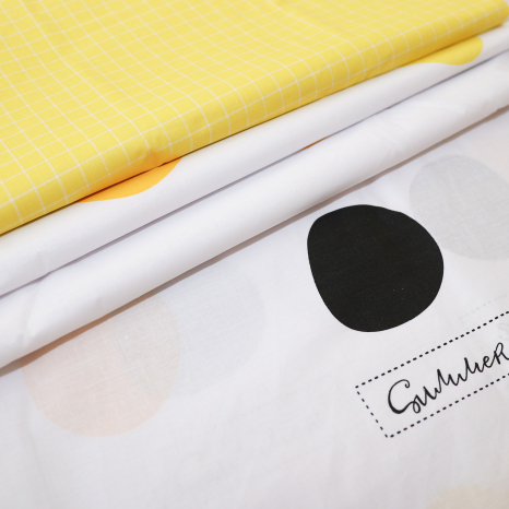 Тканина для постільної білизни Бязь "Gold" Lux "Кольорові бульбашки" GL1503 (A+B) - (50м+50м)