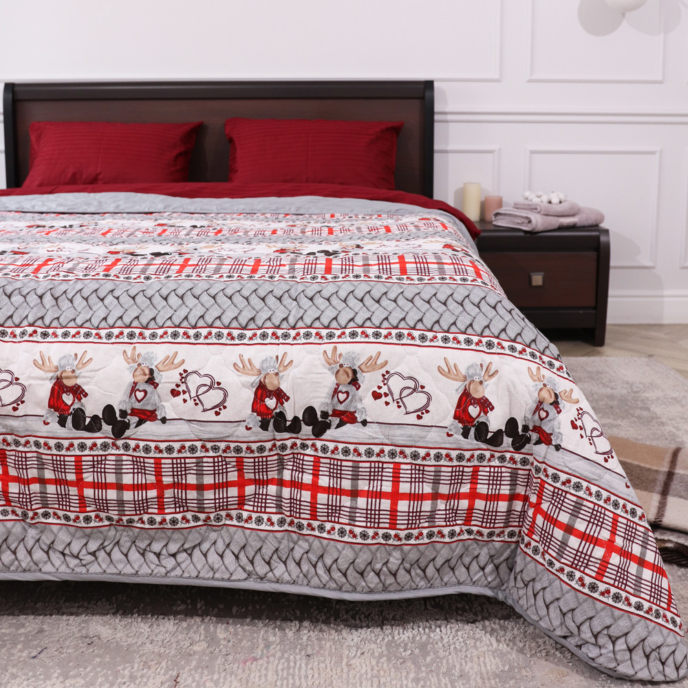 Полуторне стьобане покривало байка/мікрофібра №55097R